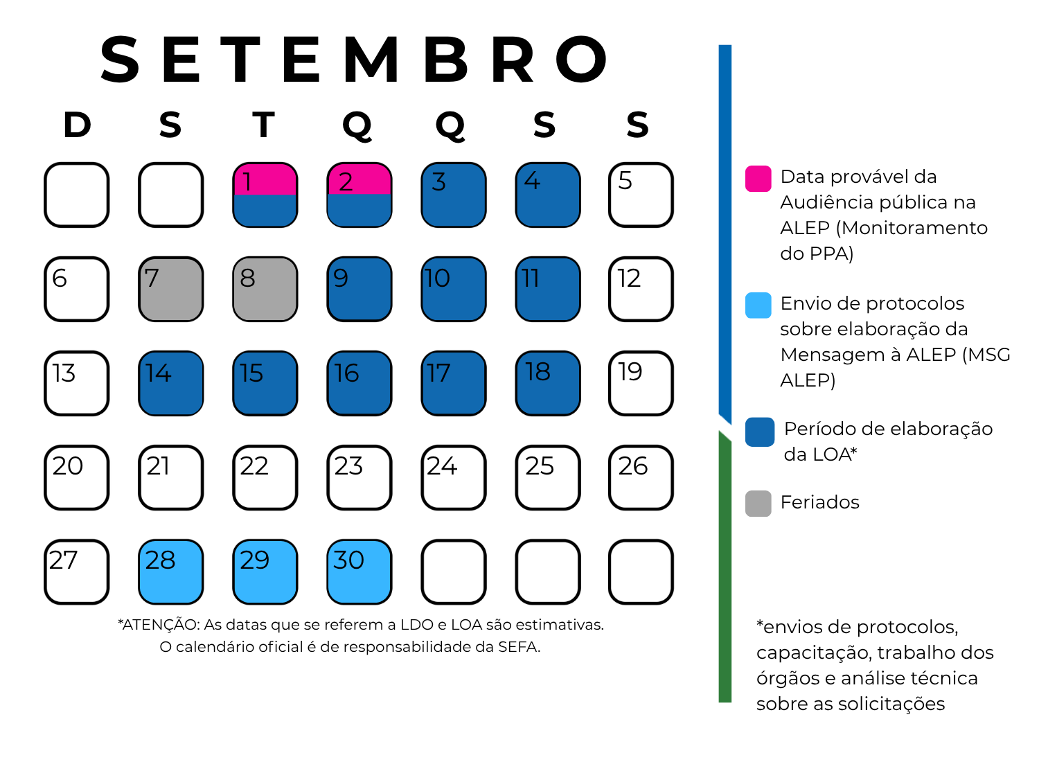 Calendário Setembro