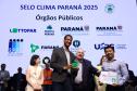 Planejamento, Ipardes e Paraná Projetos são premiados com Selo Clima Paraná