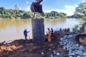 Nova ponte entre Japurá e São Carlos do Ivaí tem fundações concluídas nas duas margens