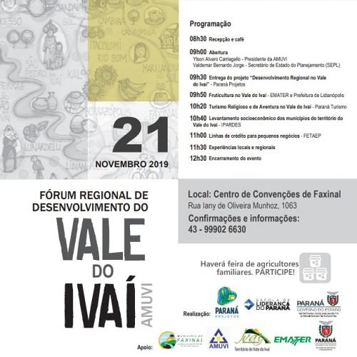 FÓRUM DE SECRETÁRIOS MUNICIPAIS DO PLANEJAMENTO, EM FAXINAL