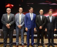 (da esq para dir): Jayme Macedo/Executivo da ONS; Cleicio Martins/Presidente CGT Eletrobras, André Pepitone/Diretor Financeiro Itaipu, Sandro Vieira/Superintendente Supen e Sandoval Feitosa/Presidente Aneel