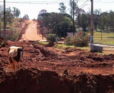 Pavimentação da estrada que liga Marilena ao Porto Maringá avança com terraplanagem
