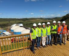 Planejamento do Paraná, por meio da Supen, realiza visita técnica em planta de biometano em Santa Catarina