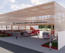 Estado entrega anteprojeto de reforma e ampliação do batalhão dos Bombeiros em Maringá