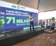 Fim da balsa: Governo do Paraná lança obra da ponte entre Japurá e São Carlos do Ivaí