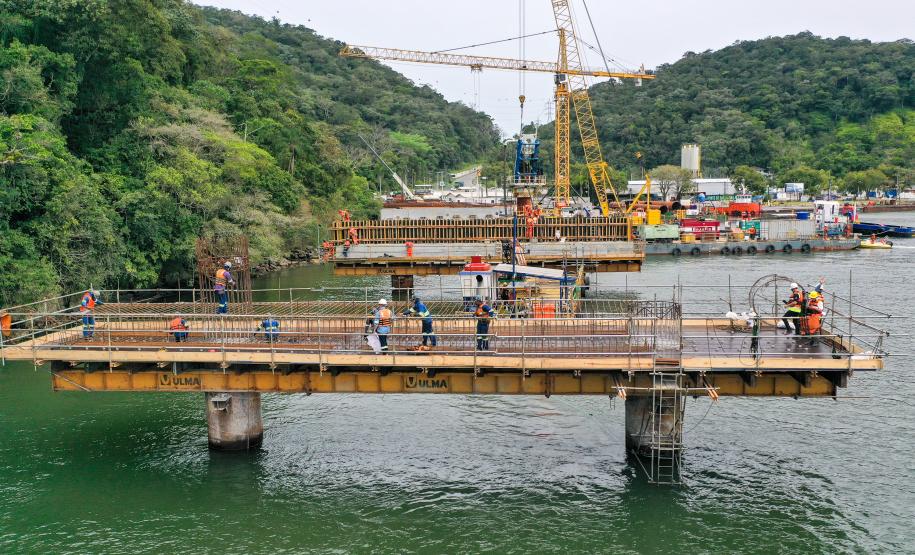 ponte de guaratuba em obras