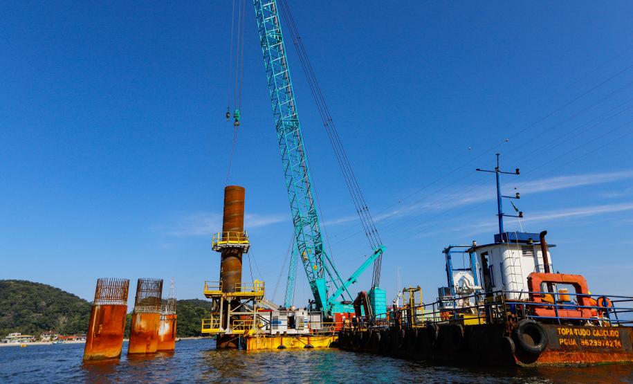 ponte de guaratuba em obras