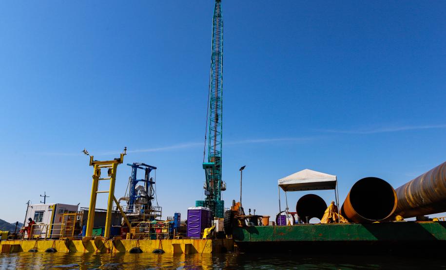 ponte de guaratuba em obras