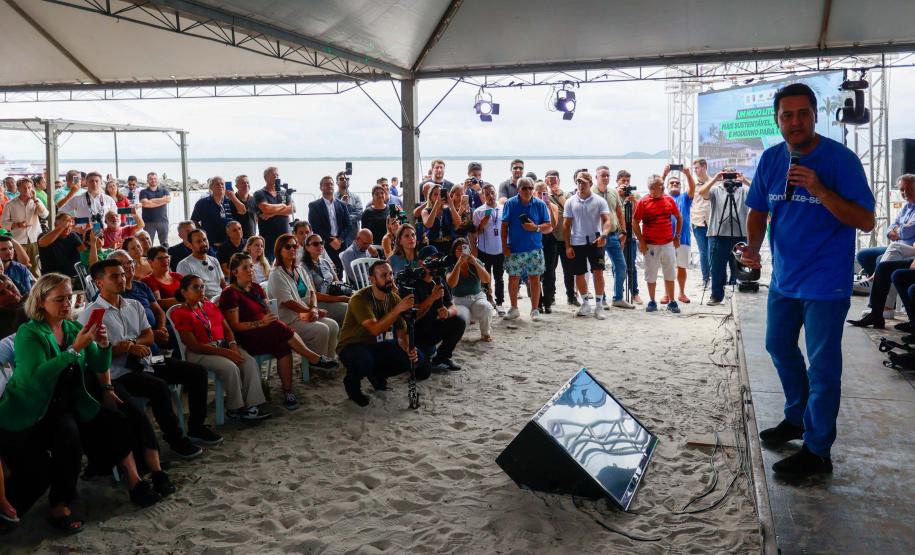 Ratinho Junior libera obras Pontal do Paraná