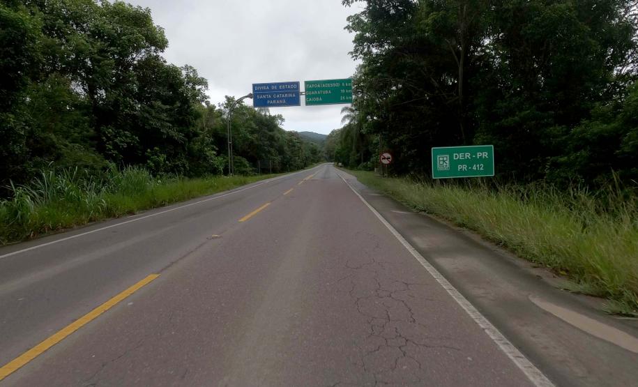 Rodovia entre Garuva e Guaratuba