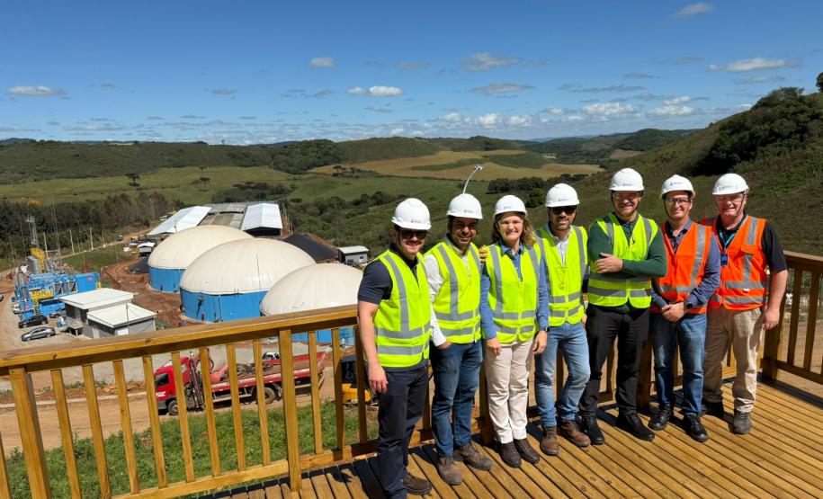 Planejamento do Paraná, por meio da Supen, realiza visita técnica em planta de biometano em Santa Catarina
