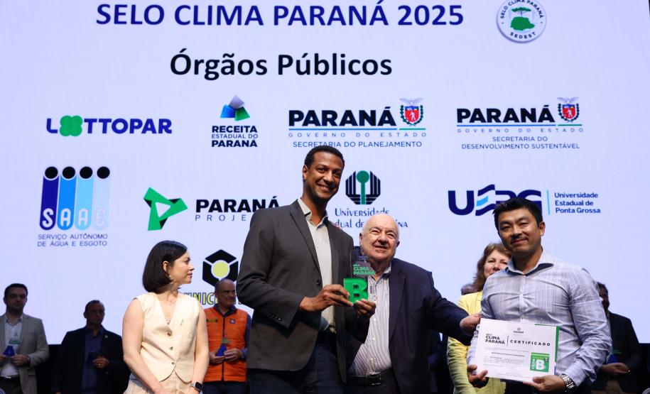 Planejamento, Ipardes e Paraná Projetos são premiados com Selo Clima Paraná