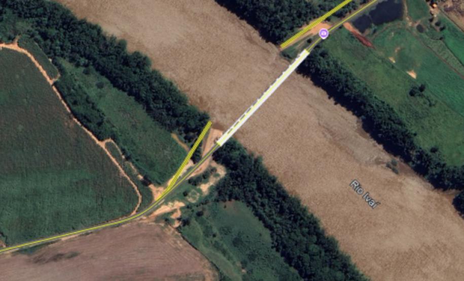 Ponte sobre o rio Ivaí entre Mirador e Guaporema