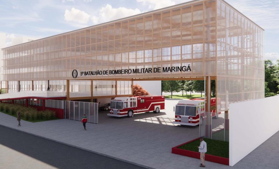Estado entrega anteprojeto de reforma e ampliação do batalhão dos Bombeiros em Maringá