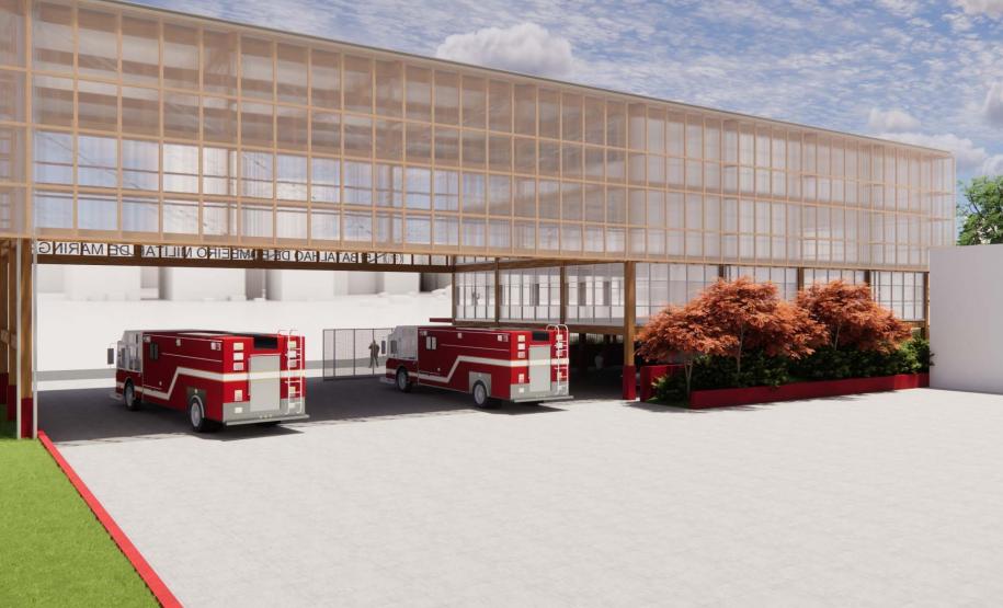 Estado entrega anteprojeto de reforma e ampliação do batalhão dos Bombeiros em Maringá