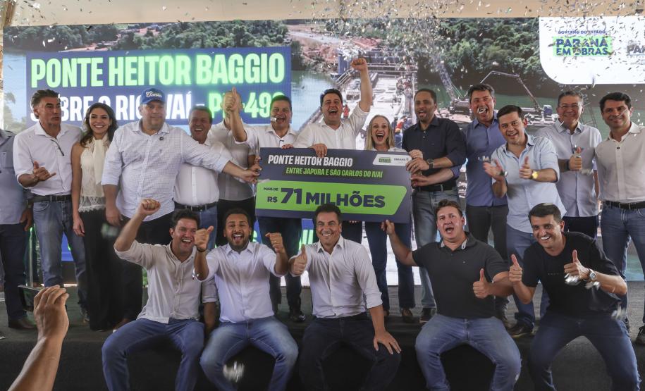 Fim da balsa: Governo do Paraná lança obra da ponte entre Japurá e São Carlos do Ivaí