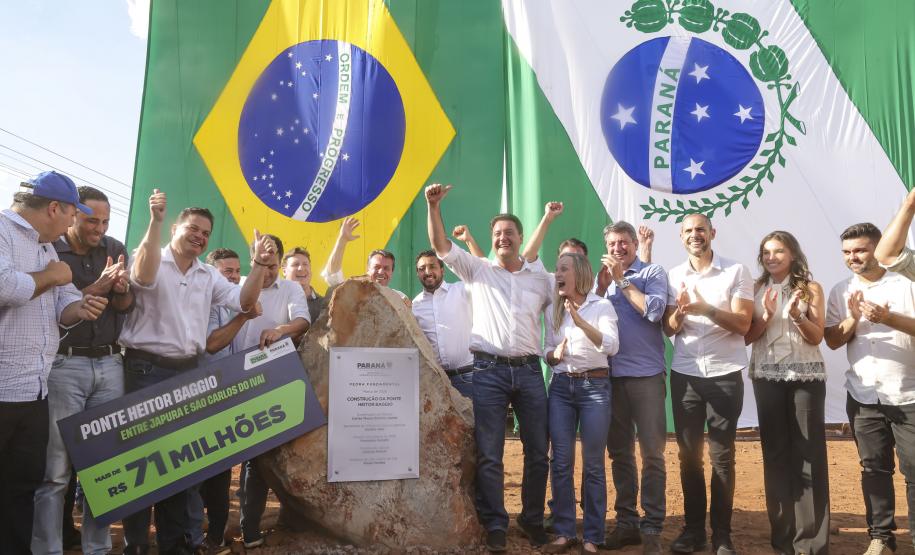 Fim da balsa: Governo do Paraná lança obra da ponte entre Japurá e São Carlos do Ivaí