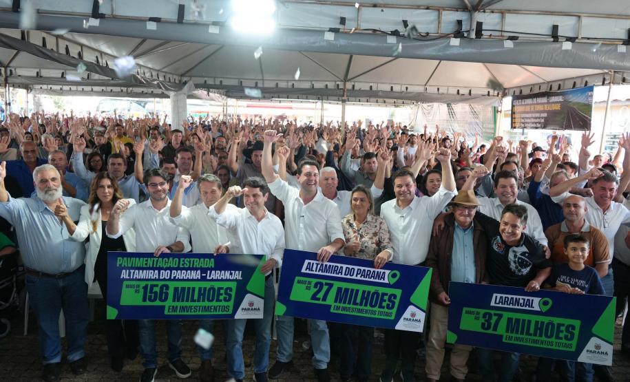 Governador autoriza pavimentação de R$ 156 milhões entre Altamira do Paraná e Laranjal